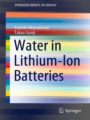 cover image of Water in Lithium-Ion Batteries